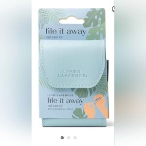 Nail Care Kit With An Essential Tools In Blue